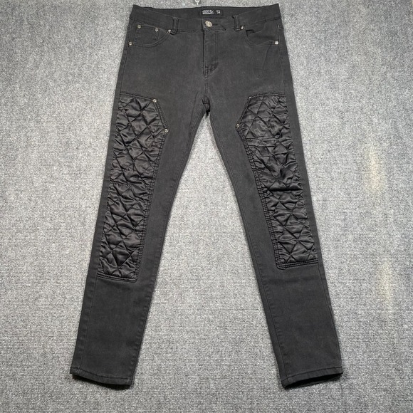 Trestles Supply Co. Men's Black Jeans Biker Jeans Size 34 Grunge Emo - Picture 1 of 11
